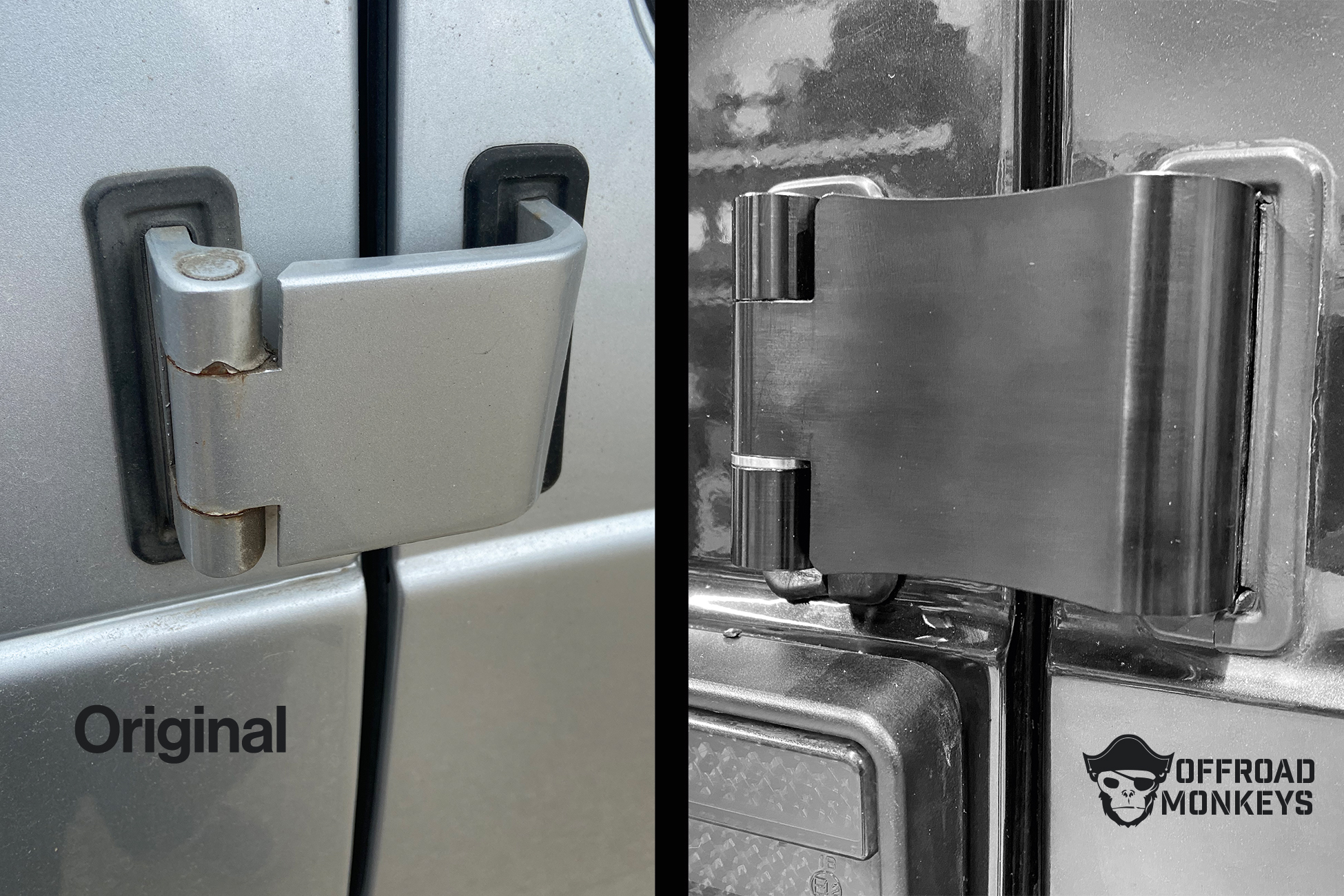 Aluminium rear door hinges for Mercedes-Benz G-Class